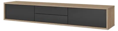 Produktbild von Selsey Moddern - TV-Lowboard mit Schubladen und Wandmontageoption, Eiche / Anthrazit, 180 cm