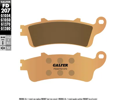 Produktbild von Bremsbeläge Kh281 / Kh261 Gesintert Metallic (Gold) Strasse