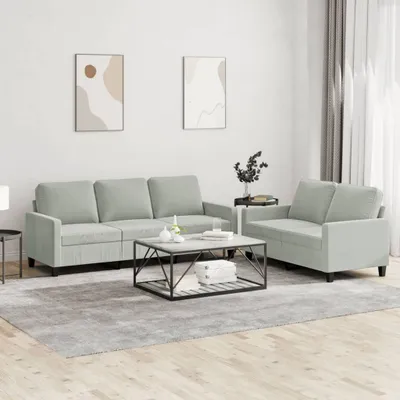 Obrázok produktu pre VidaXL 3201516, Šedá, Pena, Kov, Polyester, Polywood, Textil, 198 cm, 77 cm, 80 cm