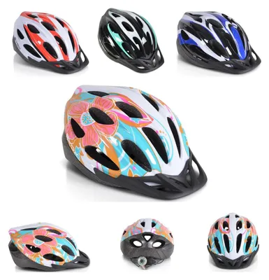 Produktbild von Byox Kinder Schutzhelm Y02 Größe L 58-62 cm, 17 Löcher, einstellbar, LED-Licht pink
