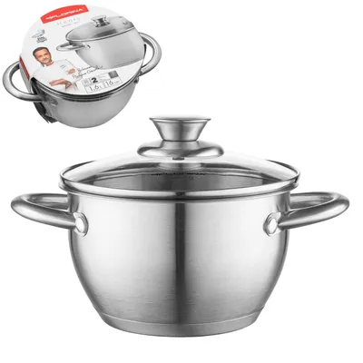 Obrázek produktu pro Hrnec Henry 16 cm – nerezový hrnec s poklicí pro indukční vaření