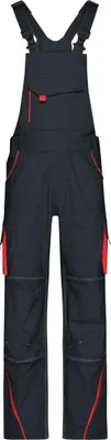 Produktbild von James & Nicholson Funktionelle Latzhose JN848 Gr. 60 carbon/red