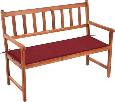 Productafbeelding van vidaXL Tuinbank met kussen, 120 cm, massief acaciahout