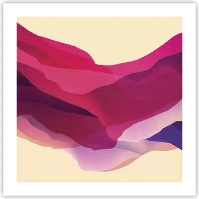 Produktbild von Poster - Poster ohne Rahmen - Abstraktion Berge Rosa - 50x50 cm - Wand Bild - Wanddeko - Wandbilder - Kunstposter - Wandposter - Bilder - Kunstdruck - Wanddekoration - Wandbild - P2XAC50x50-4288