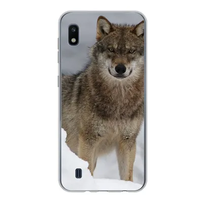 Produktbild von MuchoWow® Handyhülle Schutzhülle Hülle für Samsung Galaxy A10 Wolf - Schnee - Tiere Silikon Softcase Handy Hülle - Schutzhülle
