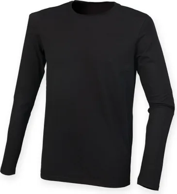 Obrázek produktu pro Skinnifit pánské strečové tričko Feel Good s dlouhým rukávem RW4736 (L) (Black)