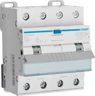 Produktbild von Hager Fehlerstrom-Leitungsschutzschalter 4P 10kA B-25A 300mA Typ A, 230 - 400 V