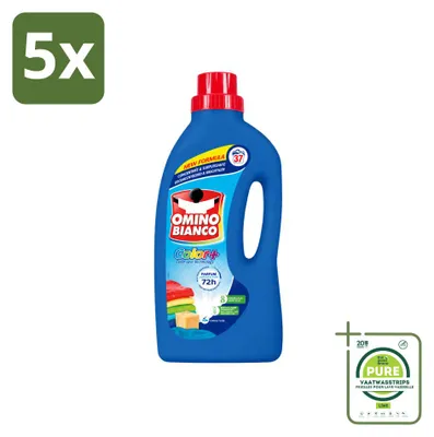 Produktbild von 5 x Omino Bianco Color+ Waschmittel für Buntwäsche 1,48 l - Großpackung - 5 Stücke