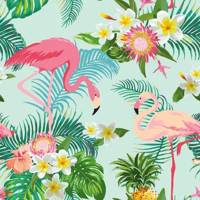 Produktbild von Flamingos 3-lagige Servietten 1/4 33 x 33 cm 20 Stück.