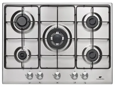 Obrázek produktu pro Vestavná varná deska CONTINENTAL EDISON EDISON CECTG5VIX, plynová, 5 hořáků, WOK hořák, nerezová ocel
