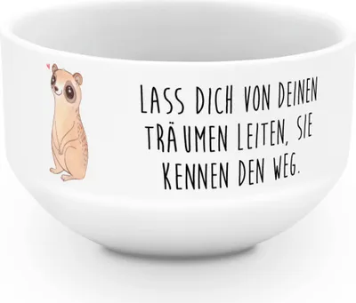 Produktbild von Mr. & Mrs. Panda schale Plumplori Glücklich - Weiß - Geschenk, Müslischale, schälchen, Glück, Schüssel, Müslischüssel, Gute Laune, frühstücksbowl, Niedlich