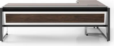 Obrázek produktu pro Hnědý kancelářský stůl manažerský stůl Elegantní pracovní stůl