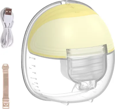 Produktbild von Elektrische doppelt milchpumpe mit 24-mm-Silikonflansch, Stillpumpe mit 2 Modi, 9 Saugmodi, ultra-leise wiederaufladbare Milchpumpe, 180 ml Speicherkapazitaet zum Stillen