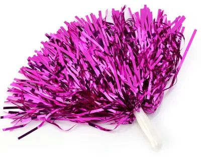 Image de Pompons de pom-pom girl, costume de fête, accessoire de sport (rose rouge)
