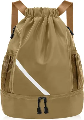 Produktbild von Sportrucksack mit Kordelzug - Wasserdichte Sporttasche - Für Sport und Reisen - Separate Schuhfach - 20 Liter Fassungsvermögen - Schwarz