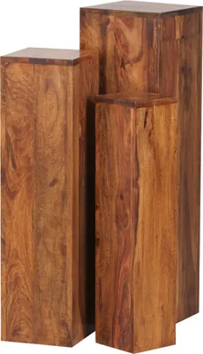 Produktbild von Stolík sada 3 wl1,566 masívneho dreva 24,5x85x24,5 cm sheeshamské stoly | Wohnling