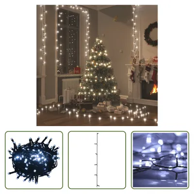 Image de The Living Store Guirlande lumineuse LED avec 150 LED blanc froid 15 m PVC