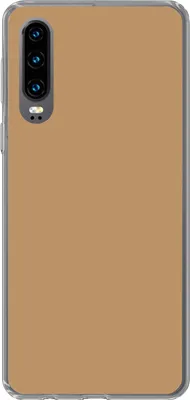 Produktbild von MuchoWow® Handyhülle Schutzhülle Hülle für Telefoonhoesje Huawei P30 Braun - Unifarbener Druck Silikon Softcase Handy Hülle - Kartenbesitzer
