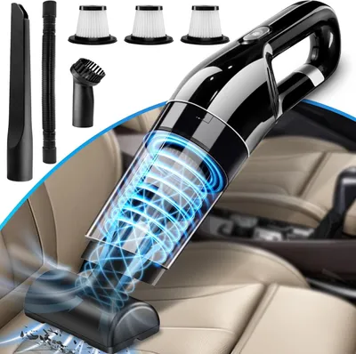 Produktbild von Handstaubsauger Kabellos, 10000Pa Akku Handstaubsauger Auto, Multifunktionaler Leichter Tragbarer Autostaubsauger Stark mit 3 HEPA-Filtern