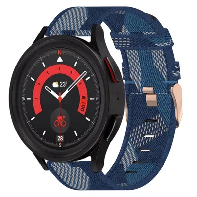 Obrázok produktu pre Pre Samsung Galaxy Watch 6 5 4 Normal Pro Classic všetky veľkosti Tkaný nylonový remienok