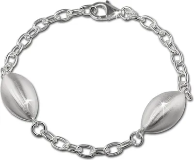 Produktbild von SilberDream Damen-Armband Ellipse Sterling Silber matt 19cm silber SDA421