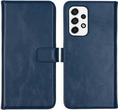 Image de Selencia Bibliothèque en cuir véritable pour le Samsung Galaxy A53 - Bleu