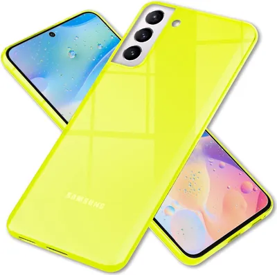 Produktbild von NALIA Klare Neon Handyhülle für Samsung Galaxy S22, Durchsichtig Bunt Leuchtend Vergilbungsfrei, Dünne Robuste Schutzhülle Cover Case Gelb