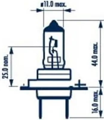 Produktbild von 1x NARVA H7 Glühlampe Fernlicht 12V 55W PX26d Halogen 480623000