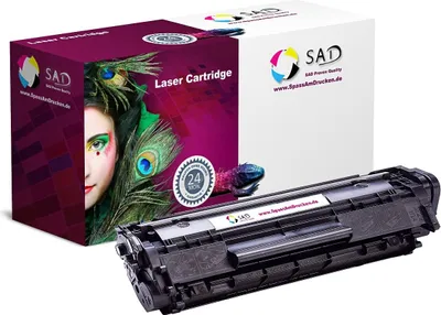 Produktbild von SAD Premium XL Toner kompatibel mit HP Q2612A - 12A / Canon FX10 - 703 black 4.000 Seiten