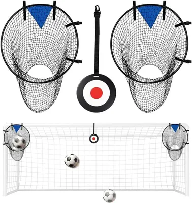 Obrázok produktu pre Skladacie futbalové bránky, 2 kusy, čierne, vhodné na tréning streľby