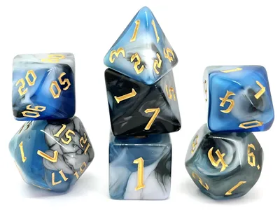 Produktbild von Würfelset: Blue Warrior (7)