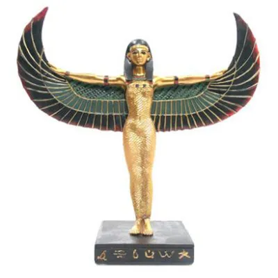 Produktbild von Gold ägyptische geflügelte, stehende Isis-Figur