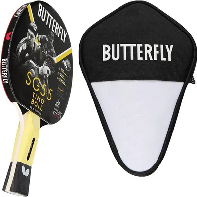 Produktbild von Butterfly 1x Timo Boll SG55 Tischtennisschläger + Tischtennishülle | Tischtennisset Tischtennis Set TT Tabletennis