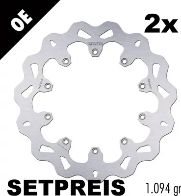Zdjęcie produktu dla Zestaw tarcz hamulcowych Galfer 2x DF662W WAVE® sztywny przód 285x5mm do BMW K 75 C R 100 RT RS LT 750 - 1000 ccm rok 1981 - 1996