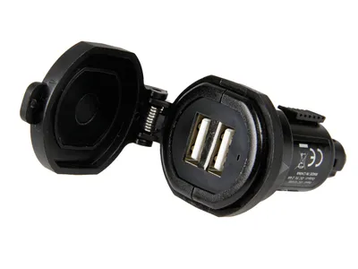 Zdjęcie produktu dla Lampa Din-Tech 2 porty USB Fast Charge 2700 mA 12/32V