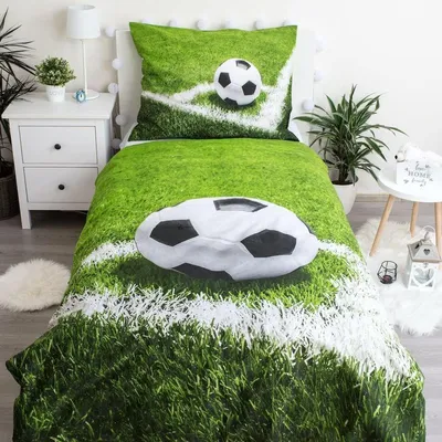 Produktbild von Jerry Fabrics Bettwäsche Fußball 140 x 200 + 70 x 90 cm 100% Baumwolle unisex
