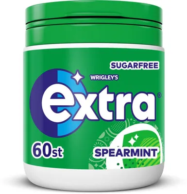 Produktbild von Extra Spearmint Kaugummi 84g – Frischer Minzgeschmack, langanhaltende Frische