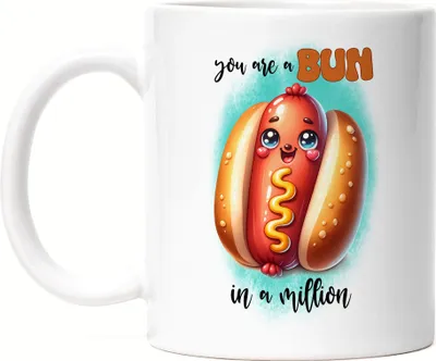 Produktbild von You Are a Bun in a Million Lustiges Hotdog Spruch Tasse Weiß