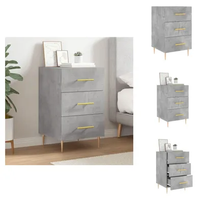 Obrázek produktu pro vidaXL Noční stolek betonový šedý 40x40x66 cm materiál na bázi dřeva - Noční stolky