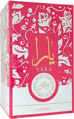 Produktbild von Lattafa Yara Candy, Frauen, 100 ml, Nicht nachfüllbare Flasche, Flüssiges Parfüm, Schwarze Johannisbeere, Orange, Gardenia
