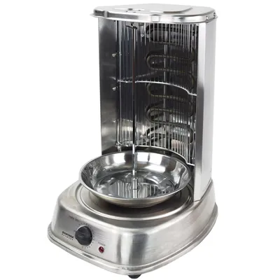 Produktbild von Syntrox Germany Vertikaler Döner- und Hähnchengrill – Edelstahl Gyrosgrill mit Zubehör, Fettfreies und Gesundes Grillen, 2000 Watt