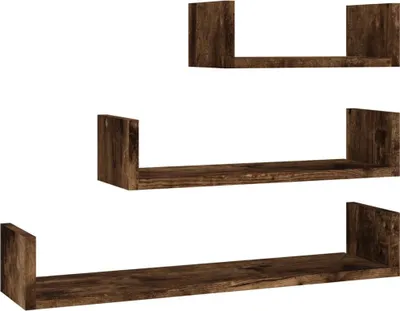 Produktbild von vidaXL Wandregale 3 Stk. Räuchereiche Holzwerkstoff