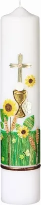 Produktbild von Kommunionkerze mit Namensverzierung und Geschenkkarton 30 x 6 cm