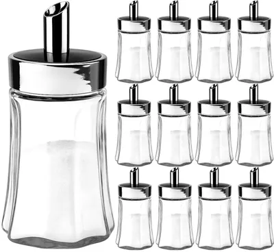 Produktbild von 12 Zuckerstreuer Set Gastro Zuckerspender Zuckerdose Zuckerdosierer Glas Streuer
