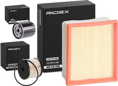 Produktbild von RIDEX Filterset Inspektionspaket Filtersatz passend für PEUGEOT 206 CC (2D) 206 Schrägheck (2A/C) 306 Schrägheck (7A, 7C, N3, N5) 206 SW (2E/K)