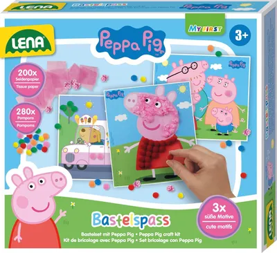Image de Peppa Pig : Kit créatif pour enfants à partir de 3 ans, avec des motifs Peppa Pig et des instructions colorées