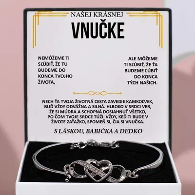 Obrázok produktu pre Náramok s citátom Našej krásnej vnučke – Vždy si ma ponechaj vo svojom srdci – NASUS