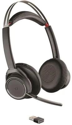 Produktbild von Poly Voyager Focus B825-M UC Headset, für Microsoft Teams , Kabellos, Büro/Callcenter, 155 g, Kopfhörer, Schwarz