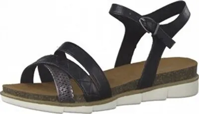 Produktbild von Marco Tozzi 2-2-28410-28/096 BLACK ANT.COMB Riemchensandalen  FS 2022, Spocc:40