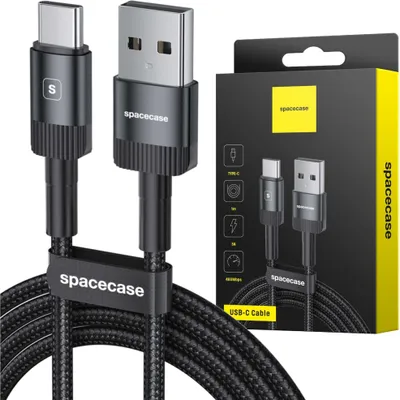 Immagine prodotto di Cavo SPACECASE USB-C 1M 3A Czarny